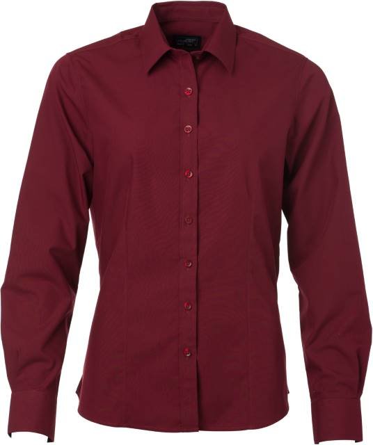 Daiber Ladies' Shirt Longsleeve Poplin – Wine