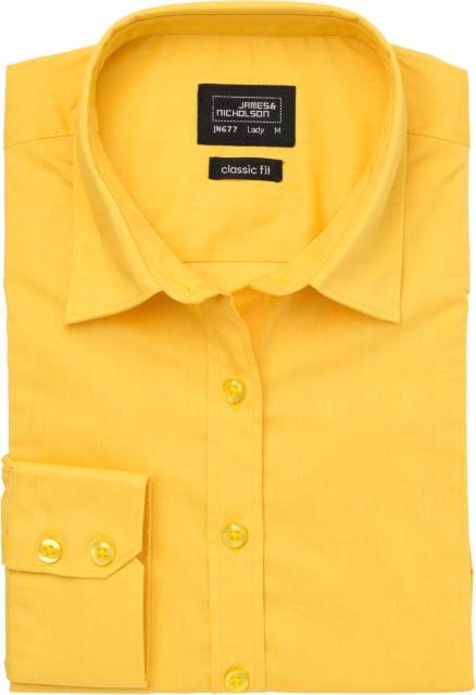 Daiber Ladies' Shirt Longsleeve Poplin – Yellow