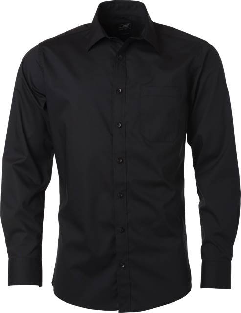 Daiber Men's Shirt Longsleeve Poplin – Black