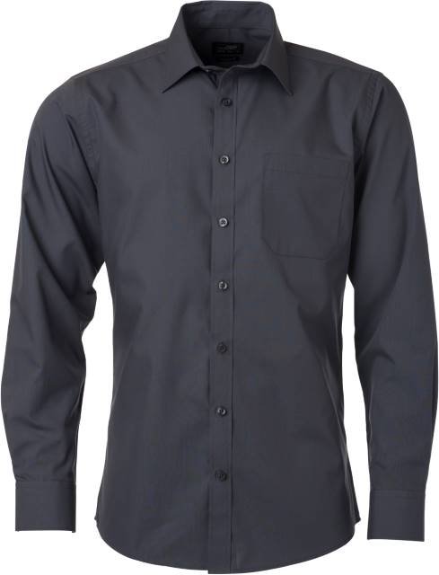 Daiber Men's Shirt Longsleeve Poplin – Carbon