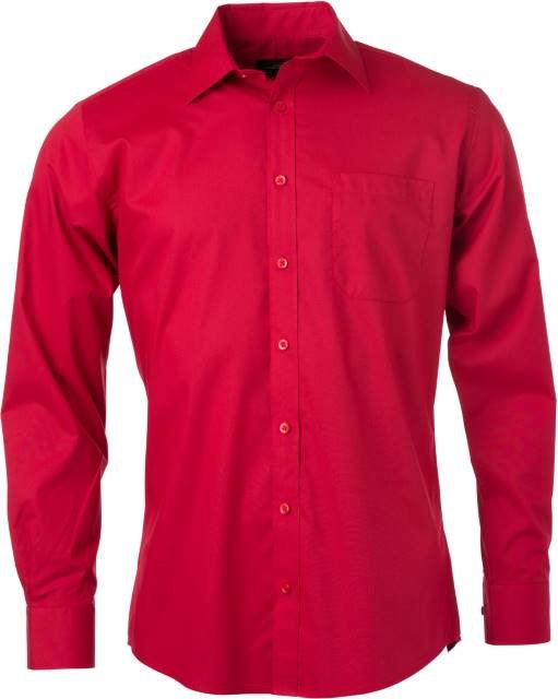 Daiber Men's Shirt Longsleeve Poplin – Red