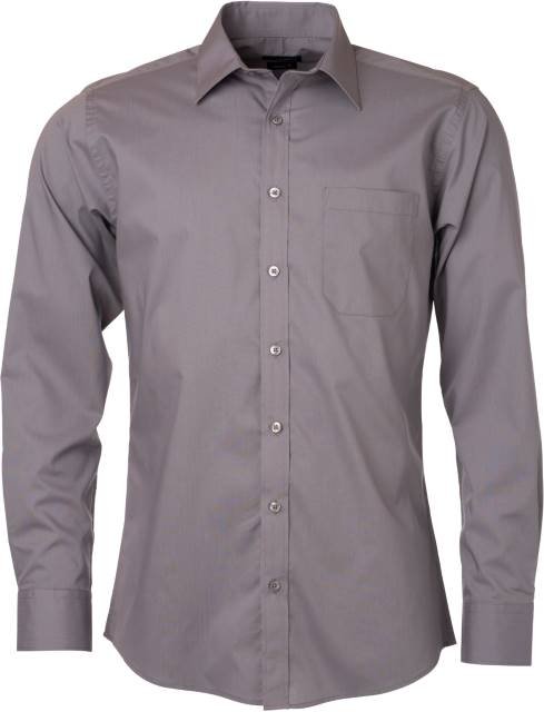 Daiber Men's Shirt Longsleeve Poplin – Steel