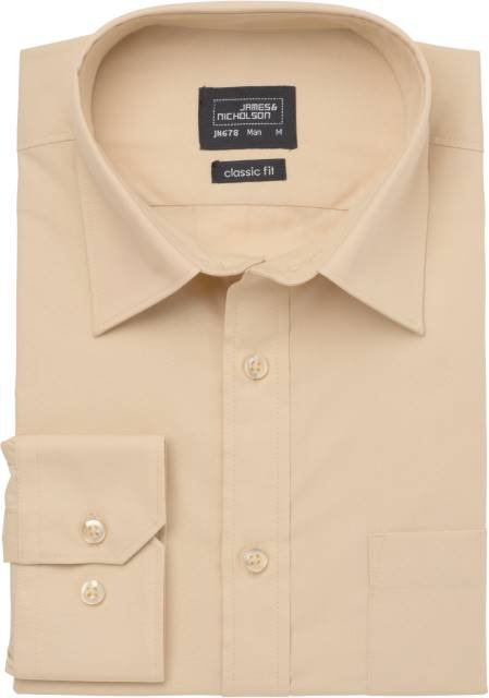Daiber Men's Shirt Longsleeve Poplin – Stone
