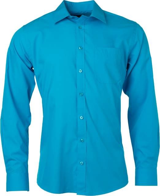 Daiber Men's Shirt Longsleeve Poplin – Turquoise