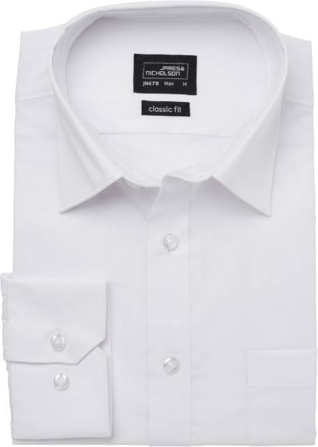Daiber Men's Shirt Longsleeve Poplin – White