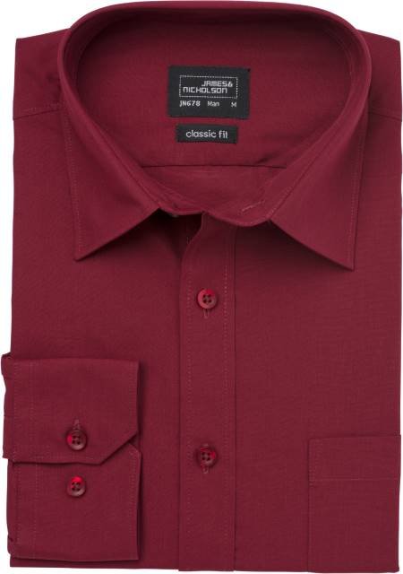 Daiber Men's Shirt Longsleeve Poplin – Wine