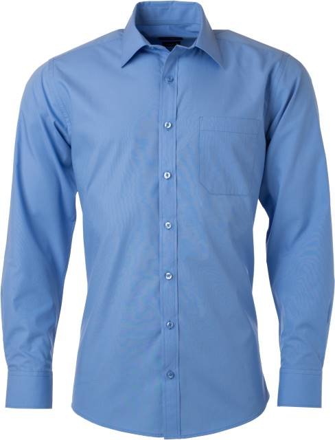 Daiber Men's Shirt Longsleeve Poplin – Aqua
