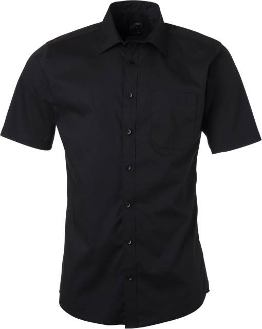 Daiber Men's Shirt Shortsleeve Poplin – Black
