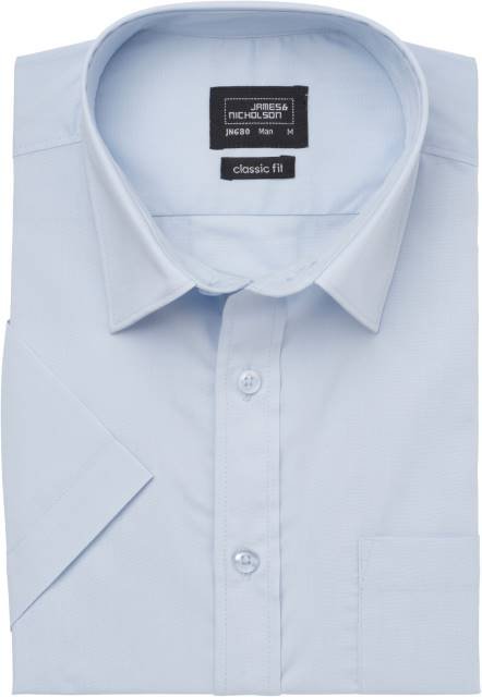 Daiber Men's Shirt Shortsleeve Poplin – Light Blue