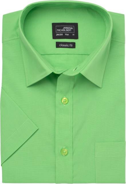 Daiber Men's Shirt Shortsleeve Poplin – Lime Green