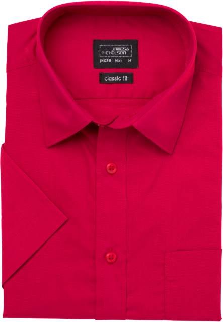 Daiber Men's Shirt Shortsleeve Poplin – Red