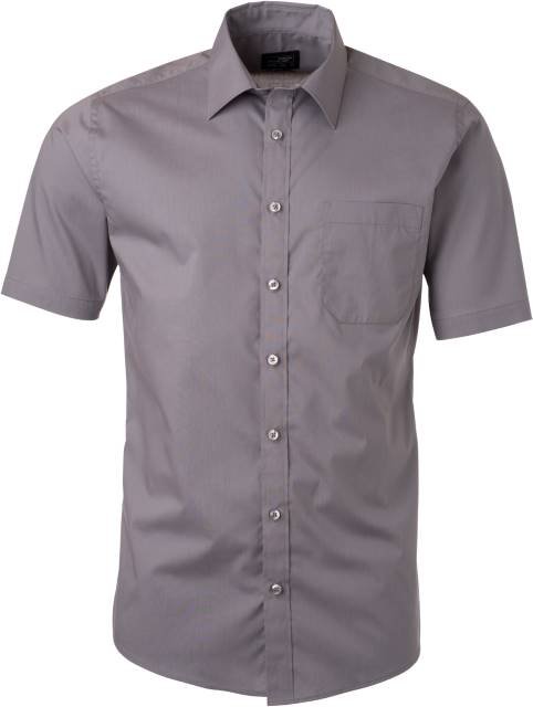 Daiber Men's Shirt Shortsleeve Poplin – Steel