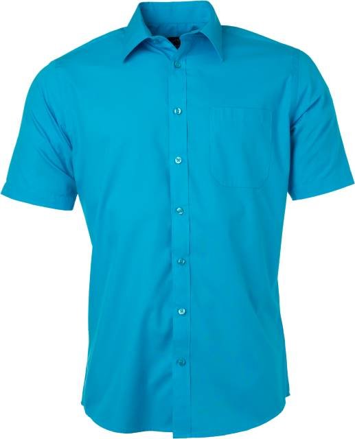 Daiber Men's Shirt Shortsleeve Poplin – Turquoise