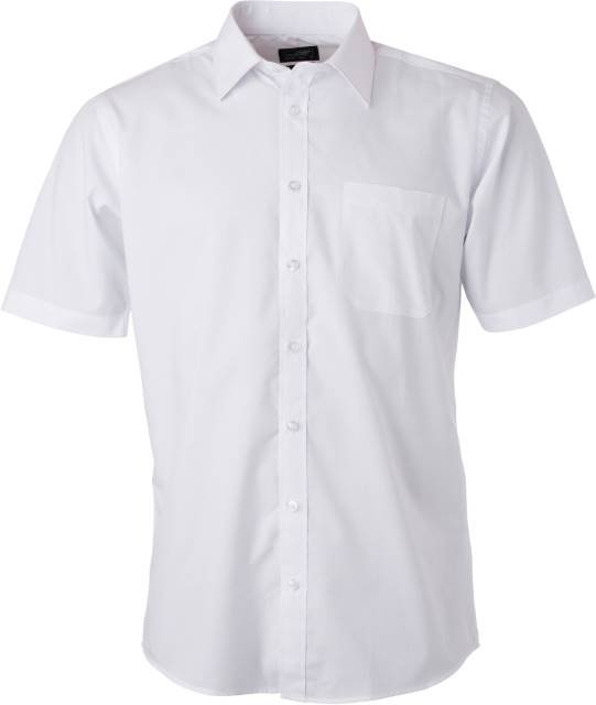Daiber Men's Shirt Shortsleeve Poplin – White