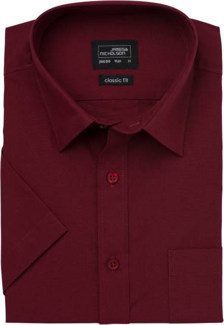 Daiber Men's Shirt Shortsleeve Poplin – Wine