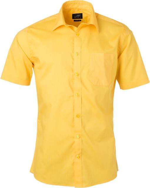Daiber Men's Shirt Shortsleeve Poplin – Yellow