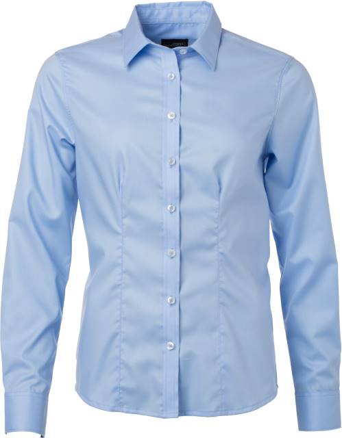 Daiber Ladies' Shirt Longsleeve Micro-Twill – Light Blue