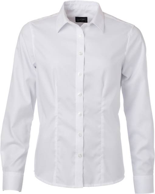 Daiber Ladies' Shirt Longsleeve Micro-Twill – White