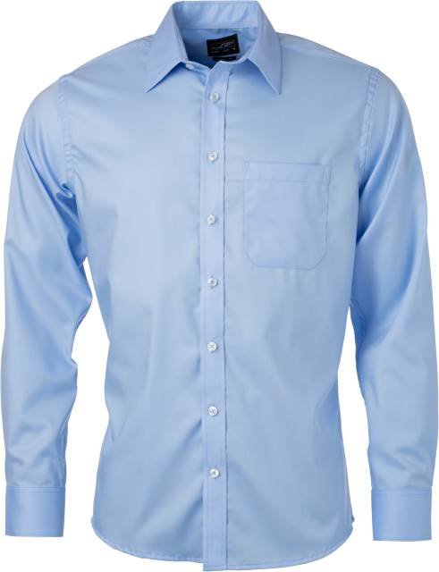 Daiber Men's Shirt Longsleeve Micro-Twill – Light Blue