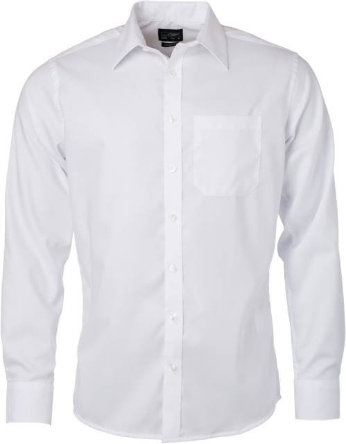 Daiber Men's Shirt Longsleeve Micro-Twill – White