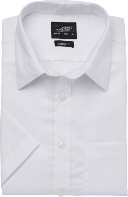 Daiber Men's Shirt Shortsleeve Micro-Twill – White