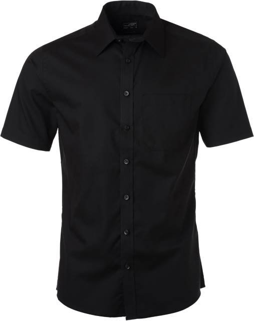 Daiber Men's Shirt Shortsleeve Micro-Twill – Black