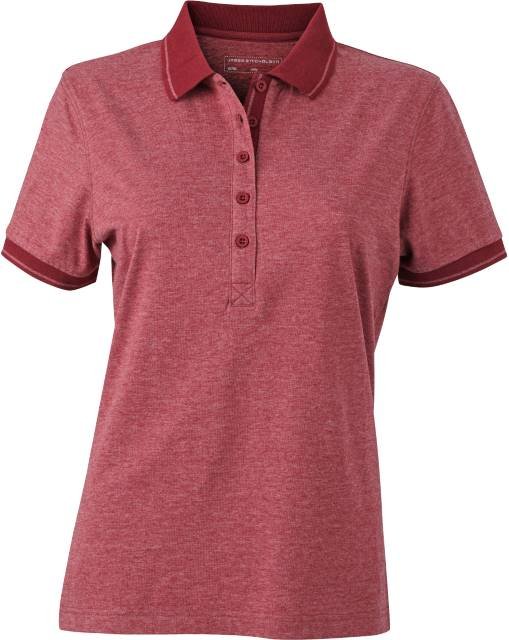 Daiber Ladies' Heather Polo – Wine Melange / Wine