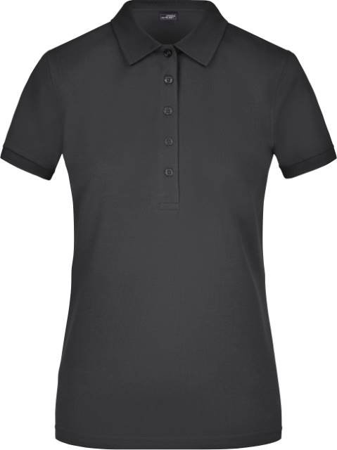 Daiber Ladies' Elastic Polo Piqué – Black