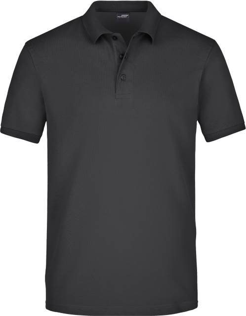Daiber Men's Elastic Polo Piqué – Black