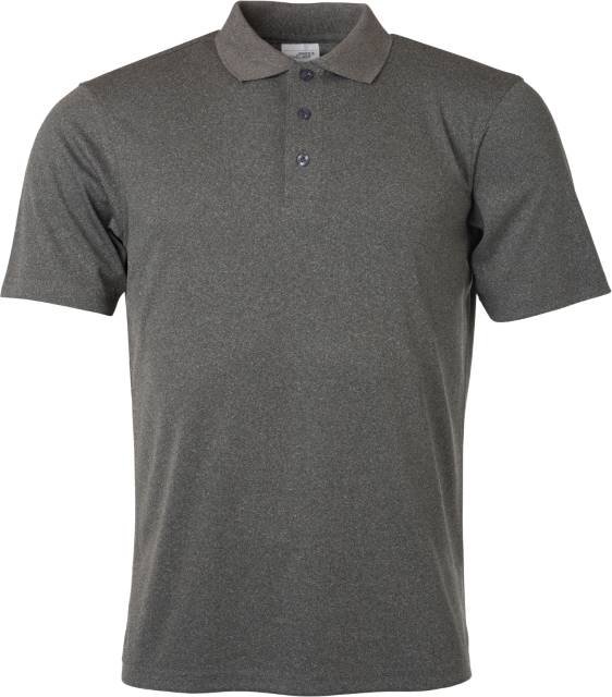 Daiber Men's Active Polo – Dark Melange