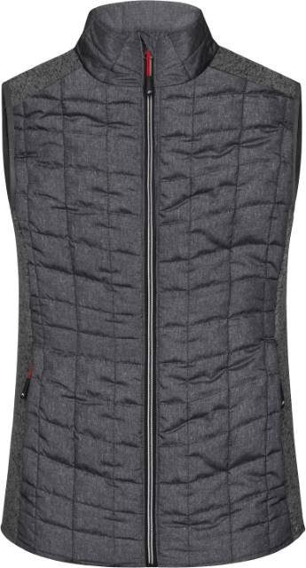 Daiber Ladies' Knitted Hybrid Vest – Grey Melange / Anthracite Melange