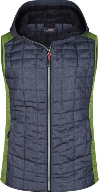 Daiber Ladies' Knitted Hybrid Vest – Kiwi Melange / Anthracite Melange