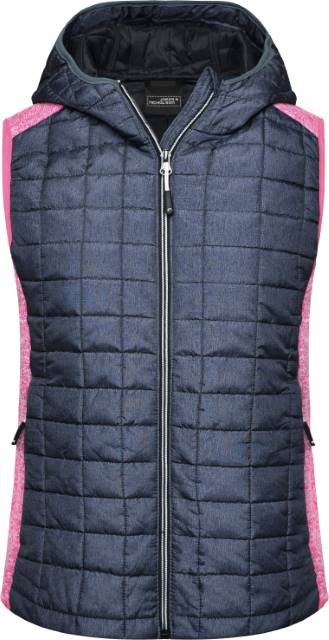 Daiber Ladies' Knitted Hybrid Vest – Pink Melange / Anthracite Melange