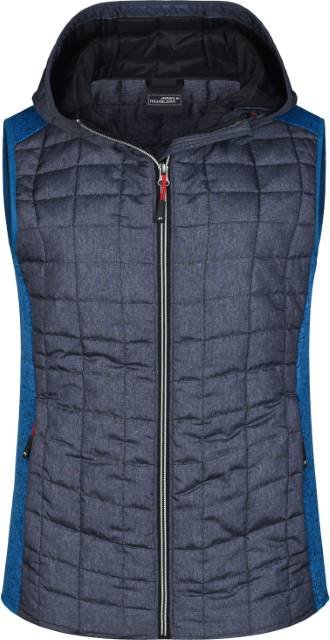 Daiber Ladies' Knitted Hybrid Vest – Royal Melange / Anthracite Melange