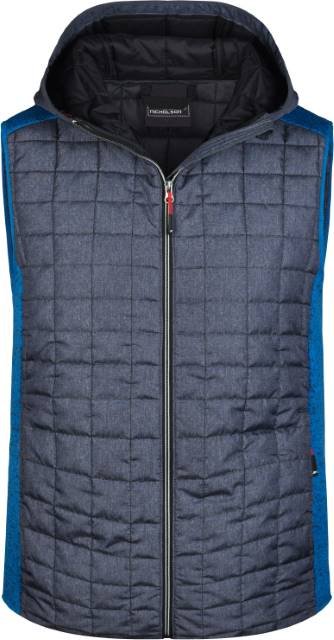 Daiber Men's Knitted Hybrid Vest – Royal Melange / Anthracite Melange