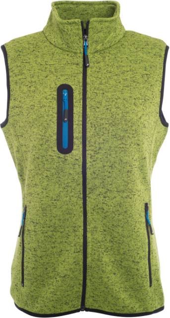 Daiber Ladies' Knitted Fleece Vest – Kiwi Melange / Royal