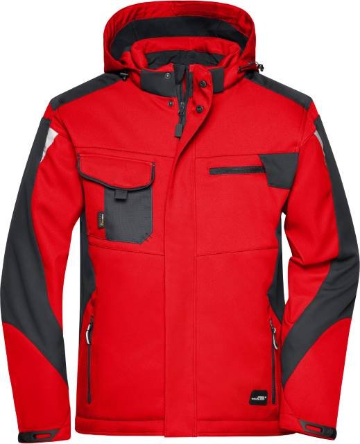 Daiber Craftsmen Softshell Jacket -STRONG- – Red / Black