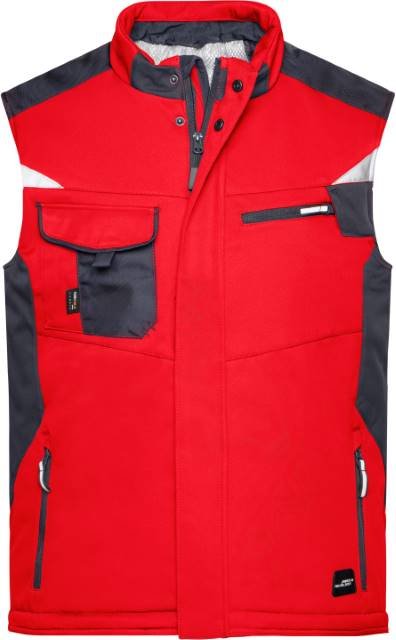Daiber Craftsmen Softshell Vest -STRONG- – Red / Black