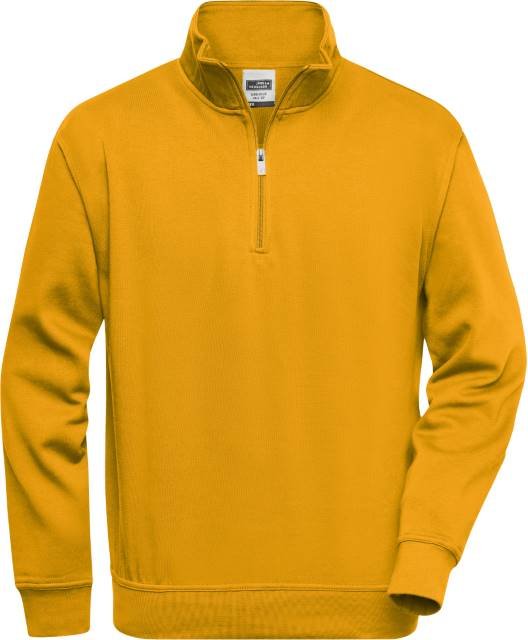 Daiber Workwear Half Zip Sweat – Gold Yellow