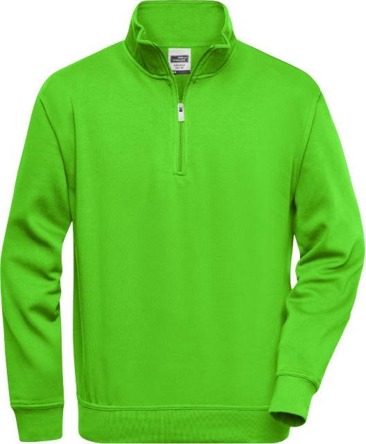 Daiber Workwear Half Zip Sweat – Lime Green