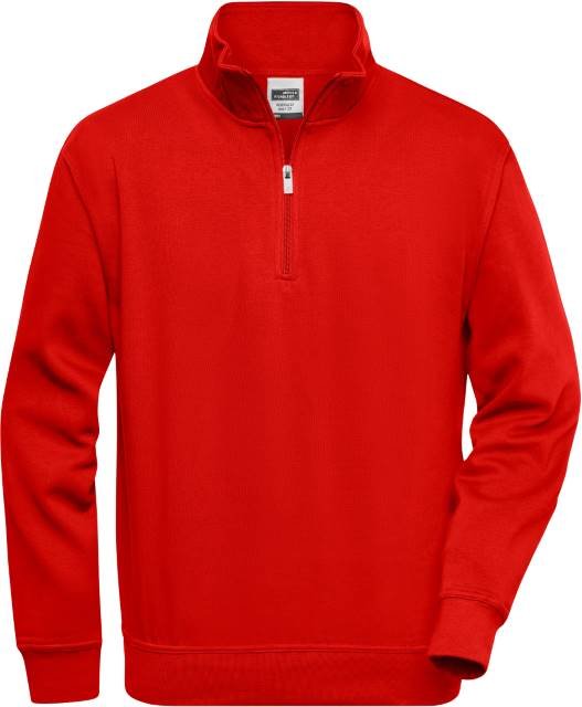 Daiber Workwear Half Zip Sweat – Red