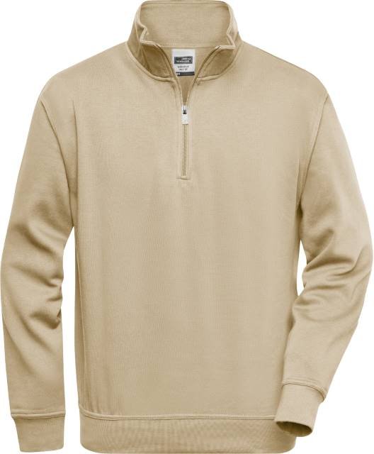 Daiber Workwear Half Zip Sweat – Stone