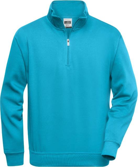 Daiber Workwear Half Zip Sweat – Turquoise