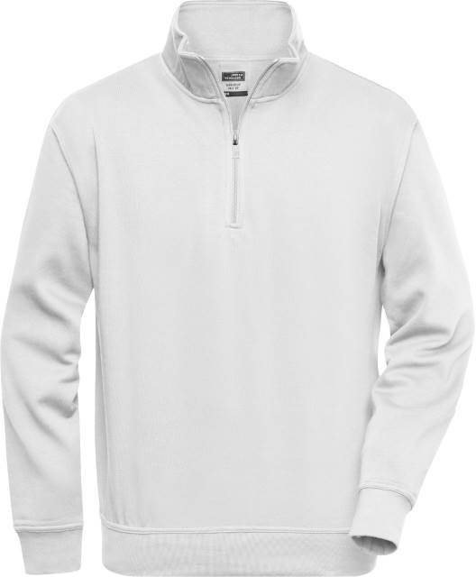Daiber Workwear Half Zip Sweat – White