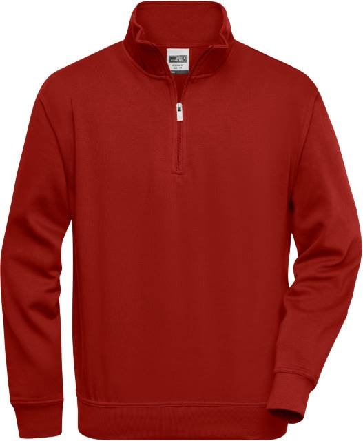 Daiber Workwear Half Zip Sweat – Wine