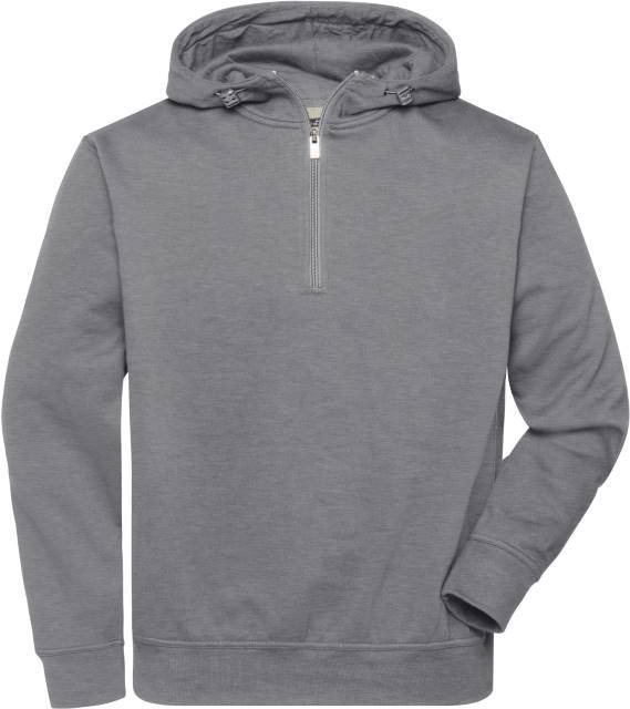 Daiber BIO Workwear-Half Zip Hoody – Light Melange