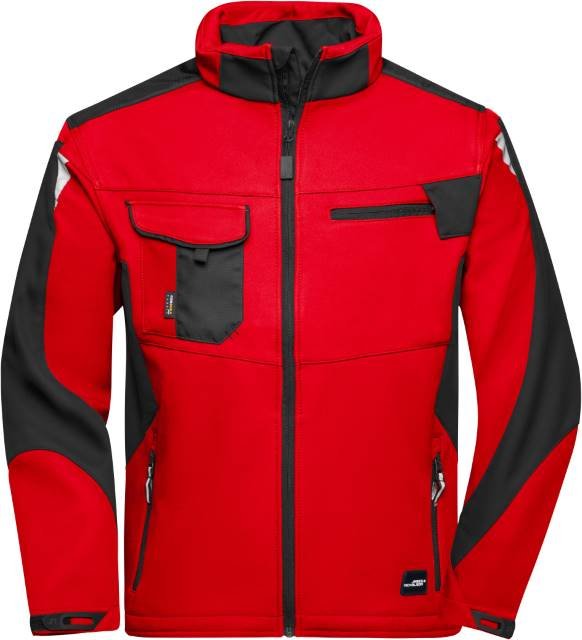 Daiber Workwear Softshell Jacket -STRONG- – Red / Black
