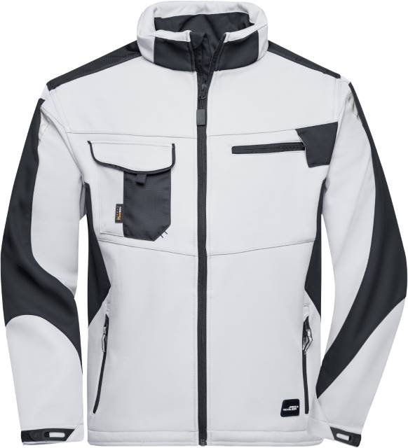 Daiber Workwear Softshell Jacket -STRONG- – White / Carbon