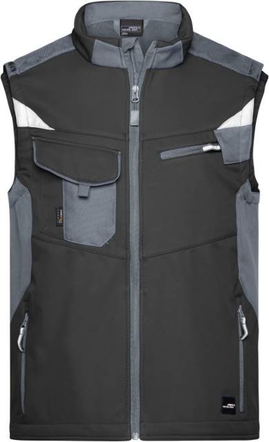 Daiber Workwear Softshell Vest -STRONG- – Black / Carbon