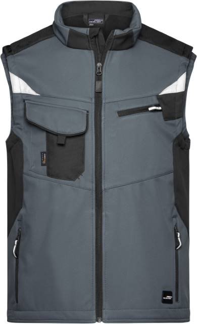 Daiber Workwear Softshell Vest -STRONG- – Carbon / Black